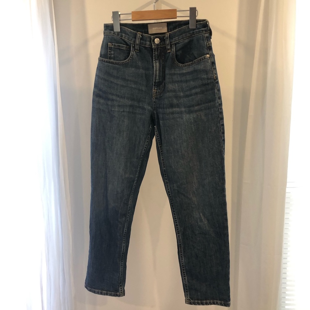 Everlane high rise straight jeans